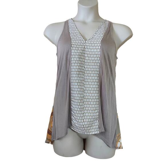 Anthropologie Porridge Women's Mixed Media Boho Sleeveless Blouse - Picture 1 of 7